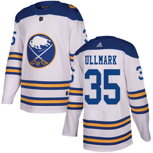 Men's Buffalo Sabres #35 Linus Ullmark White Stitched NHL Jersey
